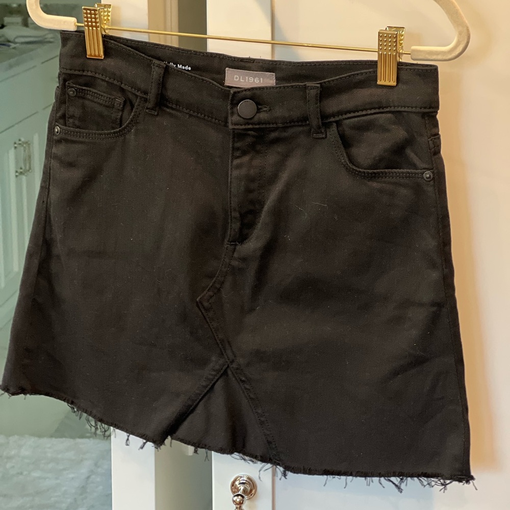 DL1961 Charcoal Denim Mini Skirt